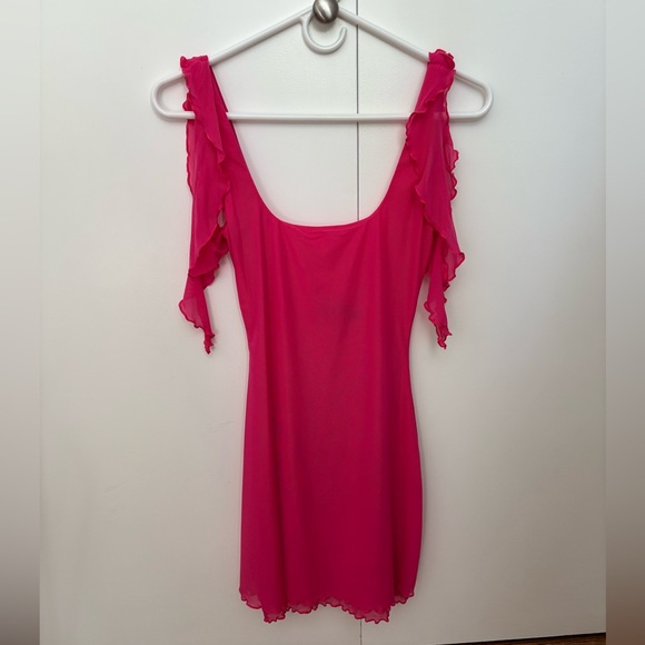 Pink Going Out Mini Dress White Fox - Picture 1 of 4